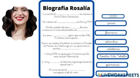 Ordenar Biografia Rosalia 