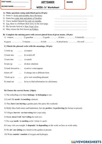 September- week 3- Worksheet-TED