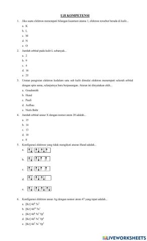 Uji kompetensi siklus 2