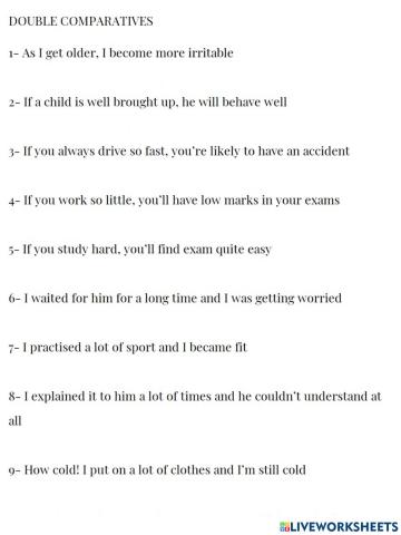 Double comparatives 2