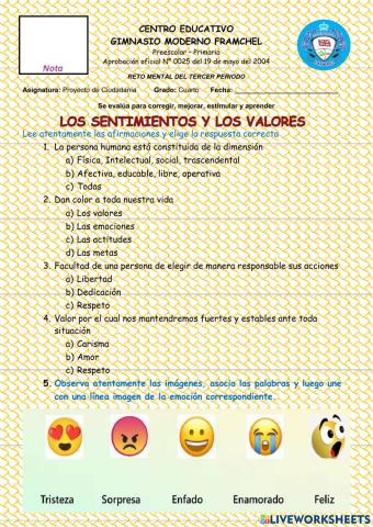 Emociones y valores