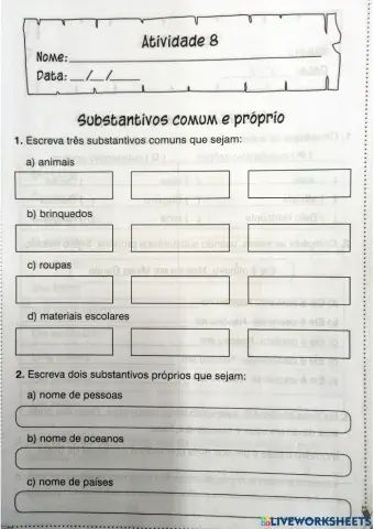 Substativo próprio e comum