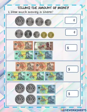 Telling the amount of money