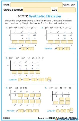 Synthetic Division