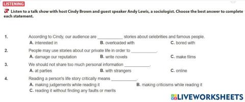 English 12 listening