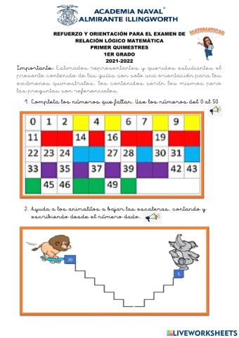 Guía de Matemáticas: 2nd parte (1er GRADO)- 1Q