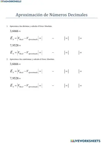 Error absoluto y relativo