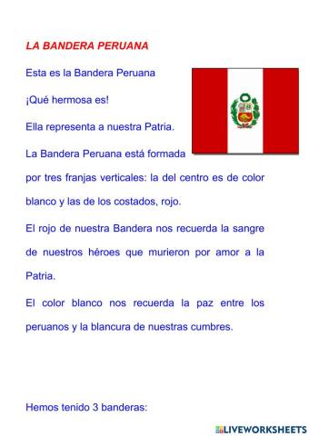 La bandera del Perú