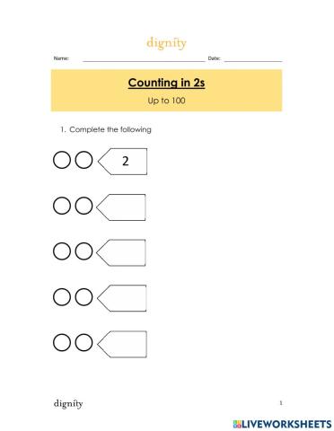 Skip Counting in 2's