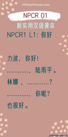 Npcr 1 你好