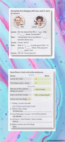 Past simple affirmative and negative