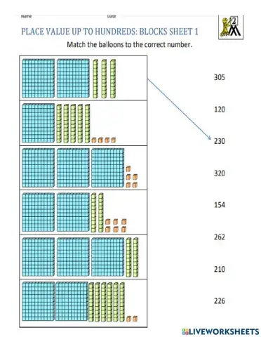 Place value: Base Ten Blocks