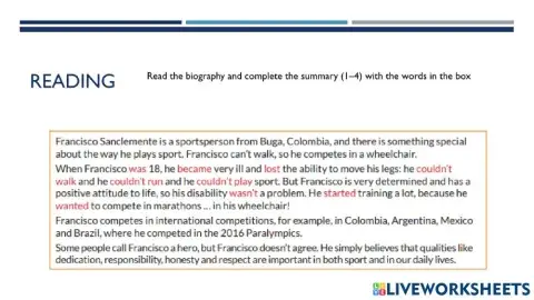 Reading Clemente's Bio