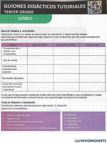 Métodos de separación