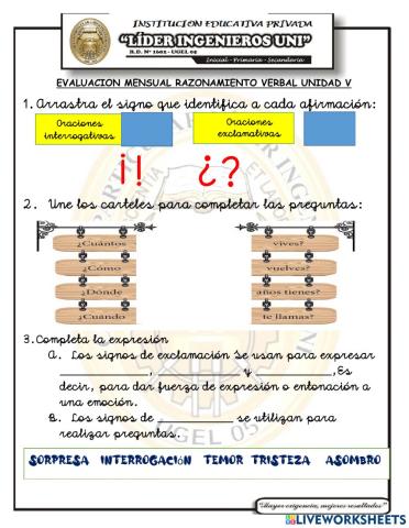 Examen de raz. verbal v unidad