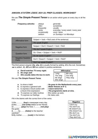 The Simple Present Tense