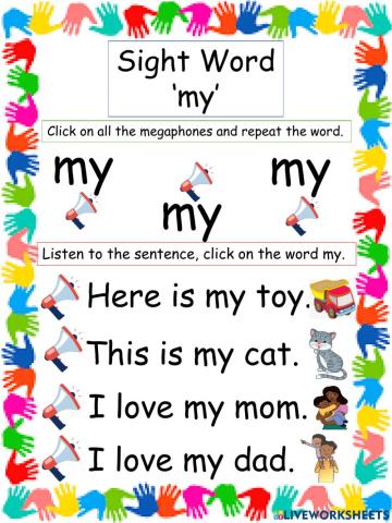 Sight Word my