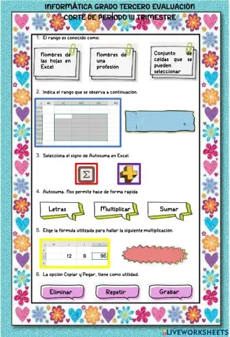 Tercero Evaluación Corte de Periodo III Trimestre