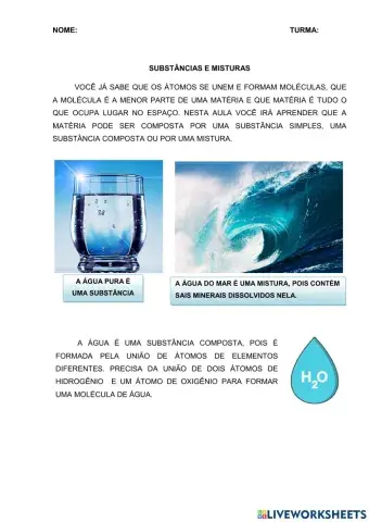 Substâncias e misturas
