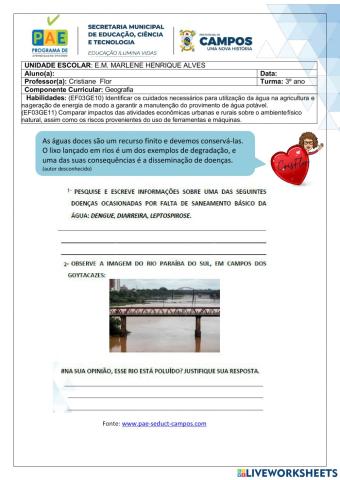 Poluição das águas e consequências