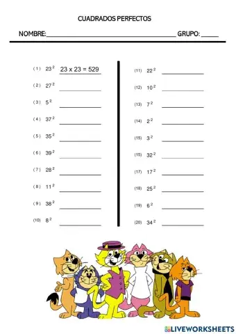 Cuadrados perfectos