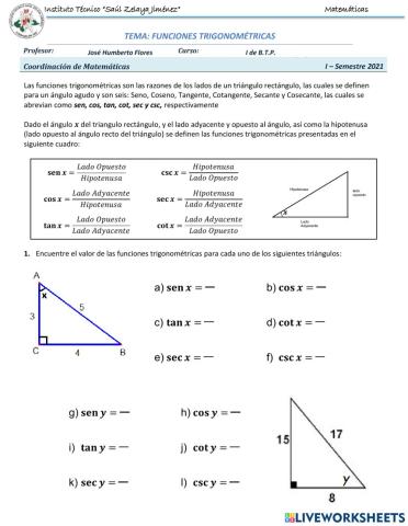 Funciones Trigonométricas