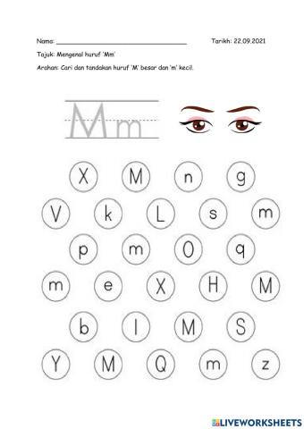 Mengenal huruf 'm'