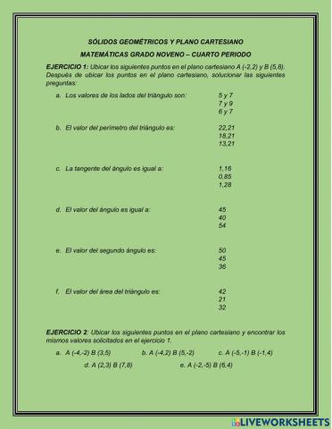 Plano cartesiano