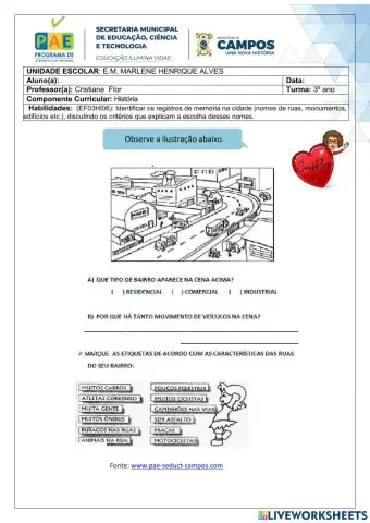 Bairros e suas características