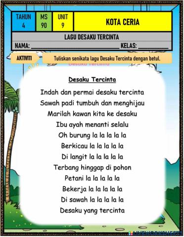 MZ Tahun 4 - Unit 9 Lagu Desaku Tercinta