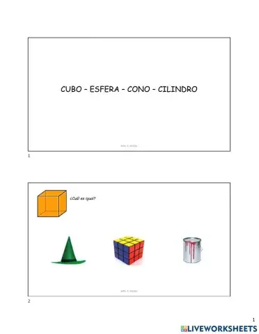 Cubo-esfera-cono-cilindro