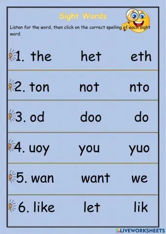 Sight Words