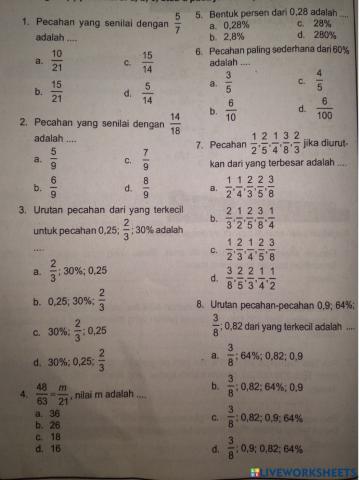 Latihan Soal Matematika