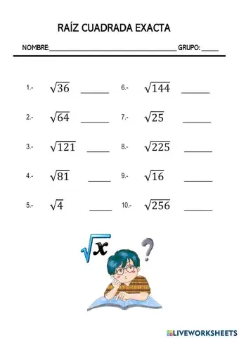 Raíz cuadrada exacta