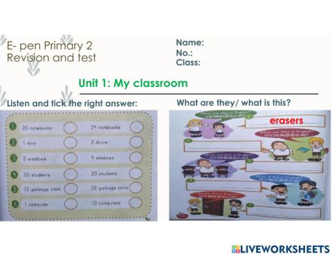 Revision and test- P2