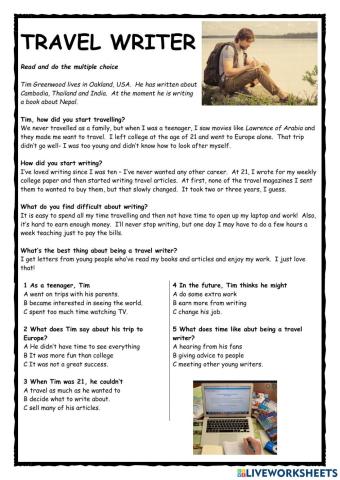 Travel Writer KET Reader