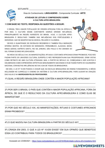 A Cultura Afro-brasileira