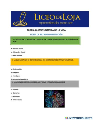 Teoría quimiosintética