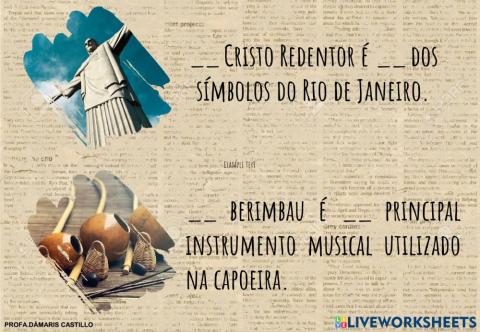 Atividade: Artigos definidos ou indefinidos