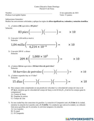 Prueba -1 Conversiones