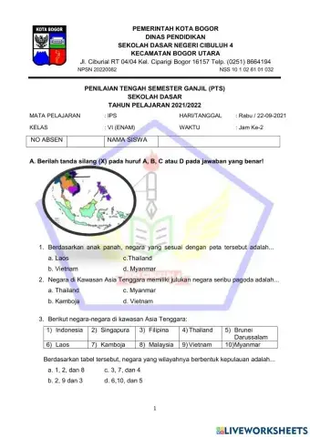 PTS Ganjil Muatan Pelajaran IPS