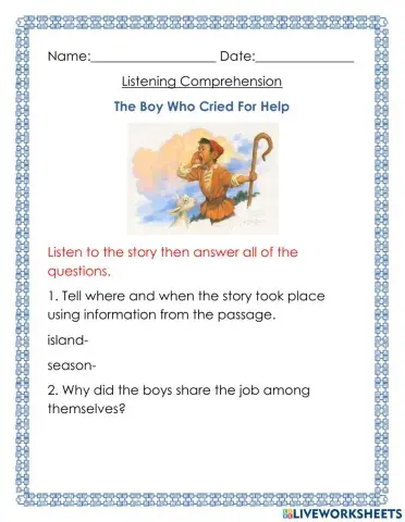 Plot and Theme Listening The Boy Who Cried For Help