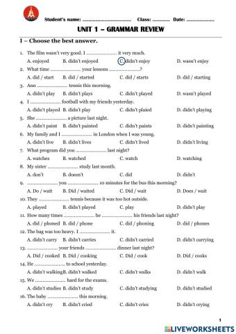 Grade4-Grammarbook-Week4-GrammarReview