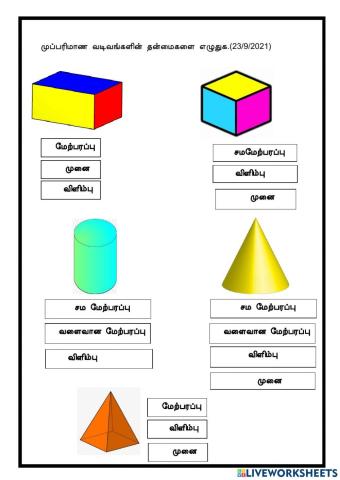 முப்பரிமாண வடிவங்கள்