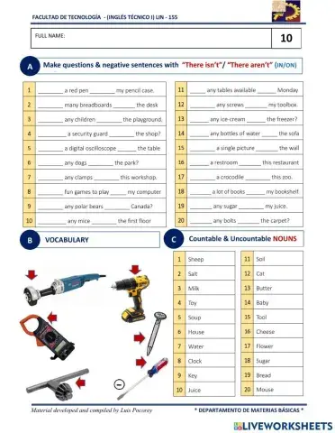 There isn't & There aren't