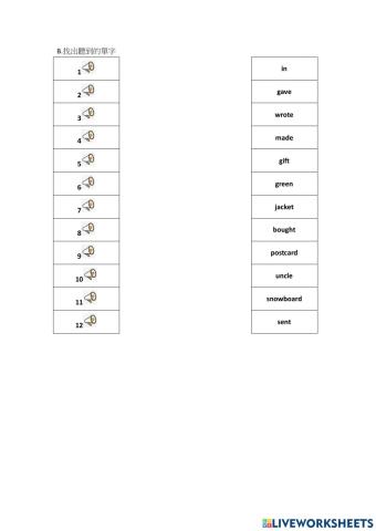 B3 U1 part 2 vocabularies practice B