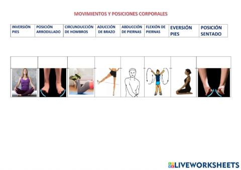 Movimientos y posiciones corporales