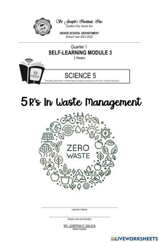 SCIENCE 5 Self Learning Module 3 Q1