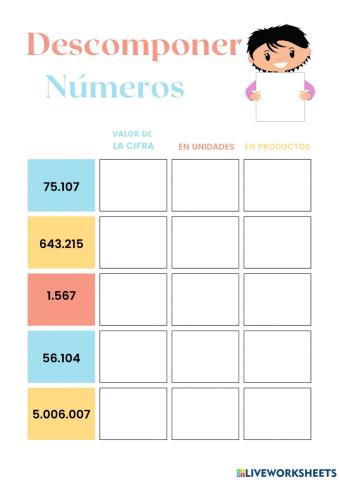 Descomponer números