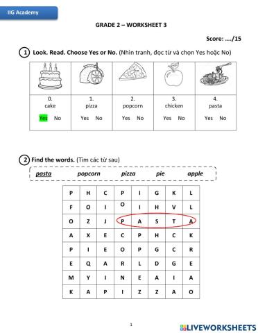 IIG-Grade 2-Worksheet 3